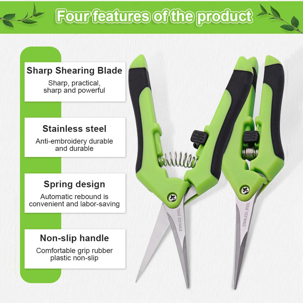 Gardening Pruning Shears Garden Tools Secateurs Bonsai Gardening Scissor Pruning Tool Grape Fruit Picking Weed Household Potted