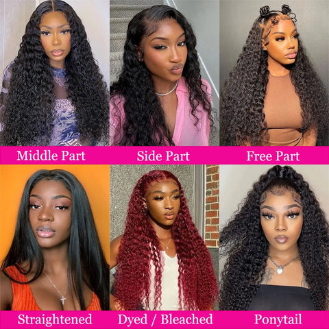 30 inch Deep Wave 13X6 Hd Lace Frontal Wig Human Hair Wig 13x4 Lace Front Wig Pre Plucked Brazilian Glueless Wig 100% Human Hair