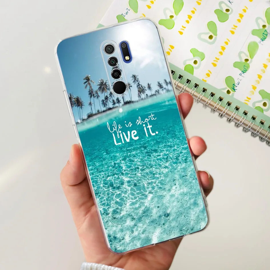 For Xiaomi Redmi 9 Prime Case Fashion Marble Soft Silicone Transparent Phone Back Cover For Xiaomi Redmi 9 Bumper on Redmi9 Capa