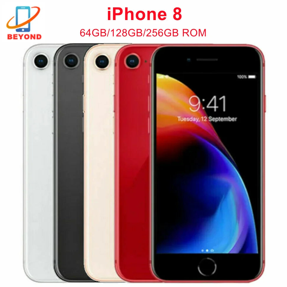 iPhone 8/iPhone8 Plus 8P 4.7'/5.5' Original Retina IPS LCD RAM 3GB ROM 64/256GB Hexa Core 12MP Fingerprint iOS 4G LTE Phone