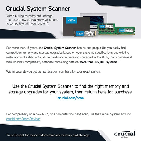 Crucial BX500 240GB 480GB 1TB 3D NAND SATA 2.5 inch Internal Solid State Drive Hard Disk SSD up to 540MB/s For desktop laptops