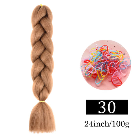 24 Inch Jumbo Braids Extensions Synthetic Braiding Hair Afro Ombre Color kanekalon Hair for Children Braid