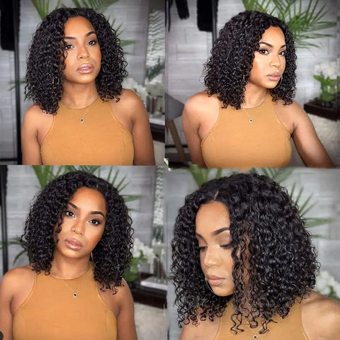 Deep Wave 13x4 lace Front Wigs Human Hair Wigs For Women 13x6 Curly Bob Wigs Pre Plucked Baby Hair Brazilian 5x5 Closure Wigs