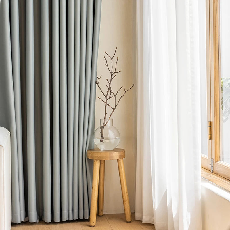 Modern Living Room Large Curtains Light Luxury Bedroom Full Blackout Curtain Hotel Sunscreen Drape Thick Drapes High Shading 90%