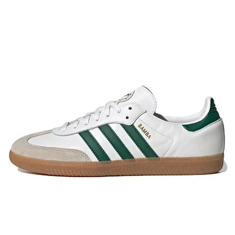 Adidas Originals Samba Low Skateboarding Shoes for Men and Women Unisex Green Tumbled Leather