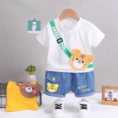 New Summer Baby Clothes Sets Boys Short Sleeve T-Shirt Shorts 2Pcs Children Sportwear Suits Fashion Kids Tracksuits Outfits