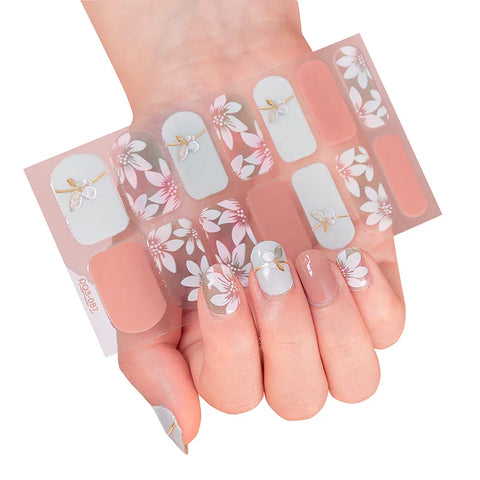 Semi Cured Gel Nails Art Stickers