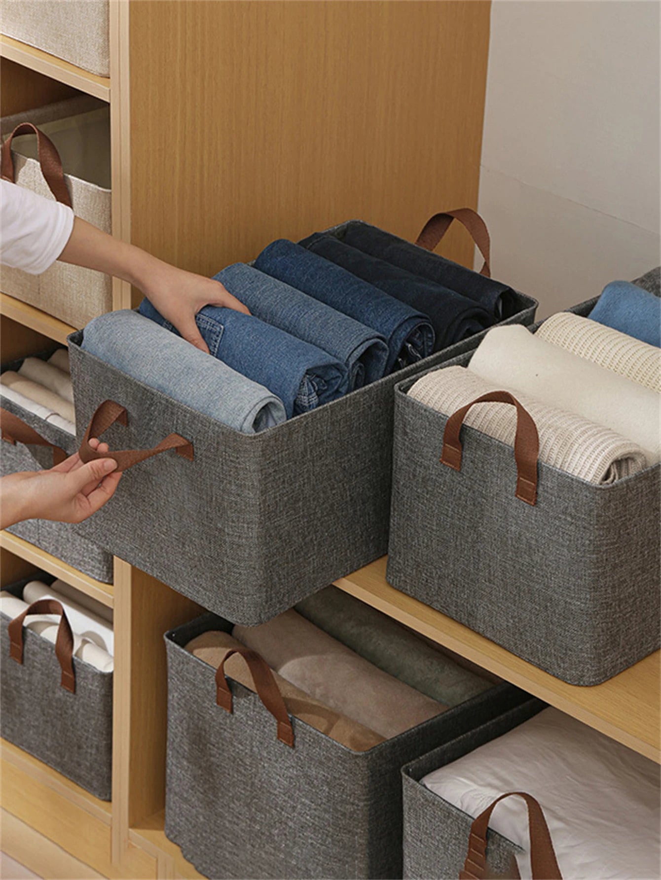 Large visible window clothing storage box