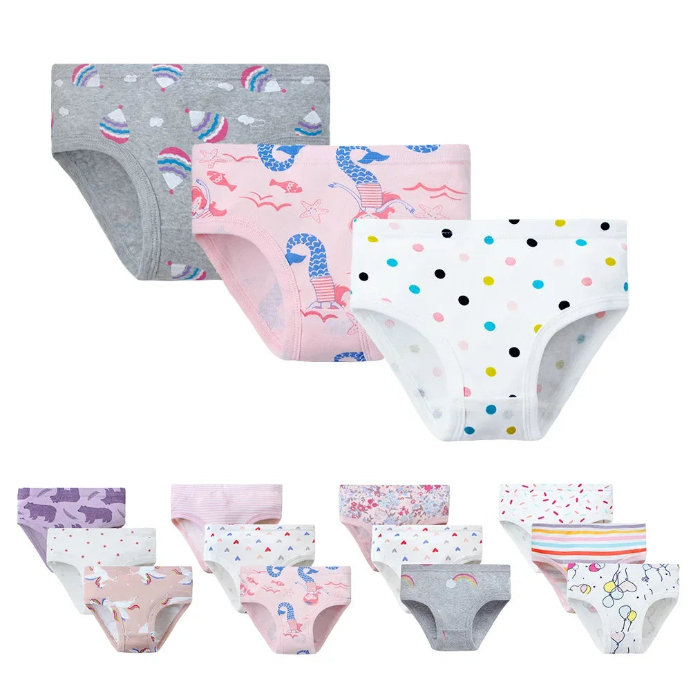 2-7 Years Girls Panties 3pcs