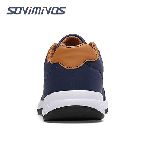 Leather Men Shoes Sneakers Trend Casual Shoe Italian Breathable Leisure Male Sneakers Non-slip Footwear Men Vulcanized Shoes