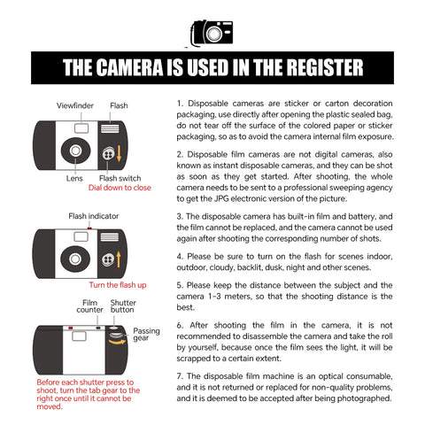 Power Flash Disposable Film Cameras