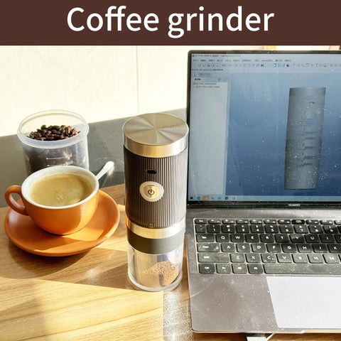 2024 New Portable Electric Bean Grinder Coffee Machine with 5-Gears and One Button to Start Fast Grinding USB Charging Grinder