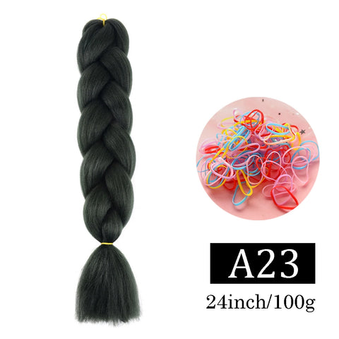 24 Inch Jumbo Braids Extensions Synthetic Braiding Hair Afro Ombre Color kanekalon Hair for Children Braid