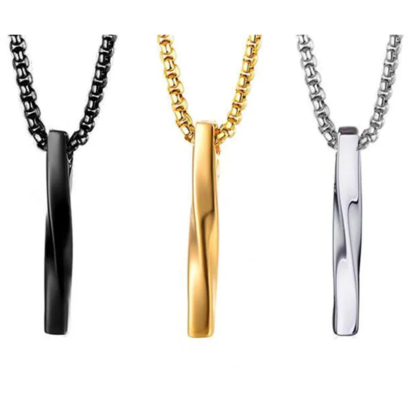 Fashion Stud Long Necklace Geometric Long Chain Pendant Hip Hop Necklaces for Men Hip Hop Jewelry Personalized Anniversary Gift