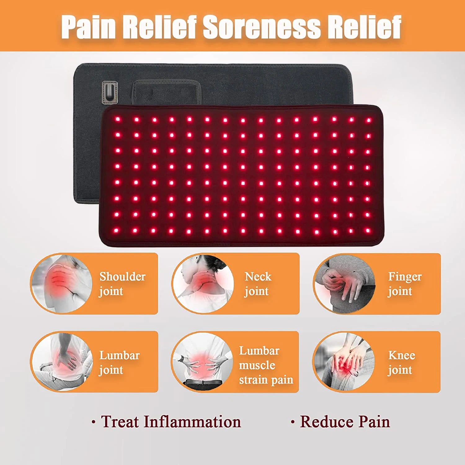 120 LEDs 660nm Red Light Belt and 850nm  Light Therapy Devices Heating Pads Wearable Wrap for Body