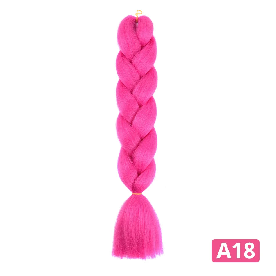 Colorful Hair for Braids Synthetic Braiding Hair Extensions for Girls Jumbo Braid Hair for Crochet Box Expression Braiding Hair