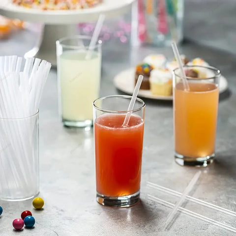 White Drinking Straws