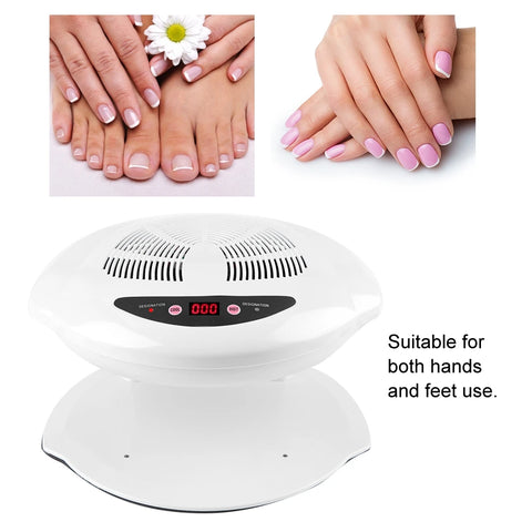 400W Hot & Cold Air Blow Nail Dryer Warm Cool Nail Polish Drying Machine Fan Manicure Vacuum Cleaner Smart Sensor UK/US/EU Plug