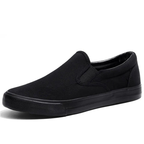 Spring Summer Canvas Shoes Men Loafers Street Style Black Shoes