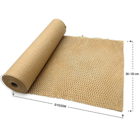 10M Honeycomb Cushioning Wrap Roll for Moving Shipping Packaging Gifts Recyclable Honeycomb Paper Supplies Bubble Paper Wrapp