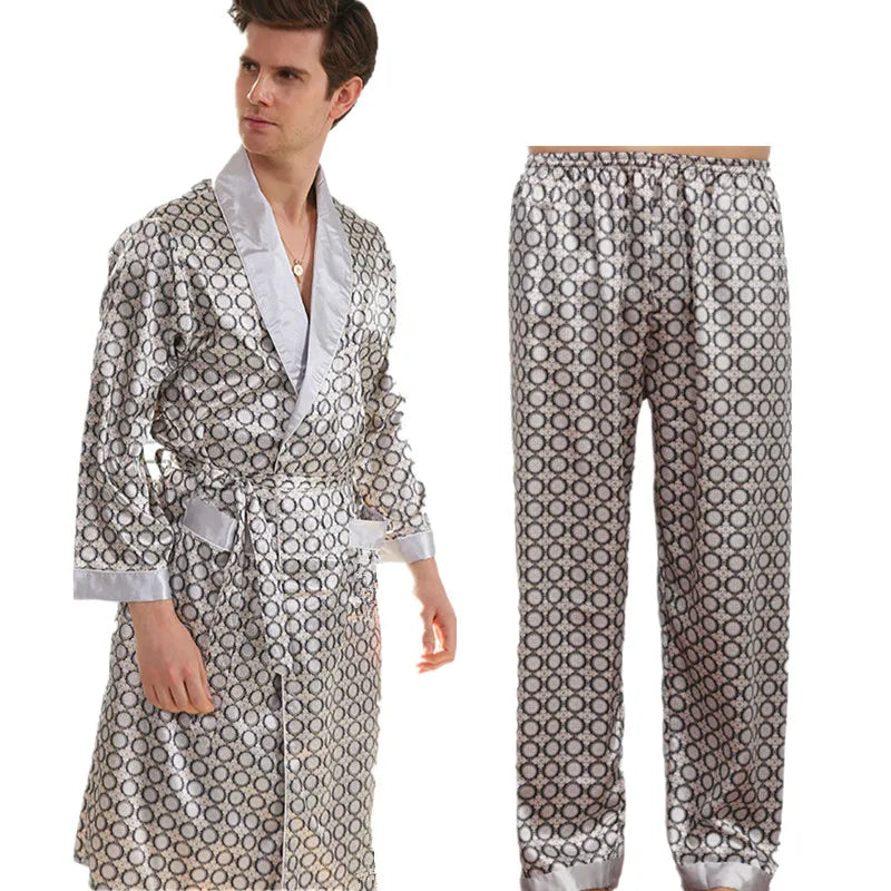 Robe Pants Pajama Set