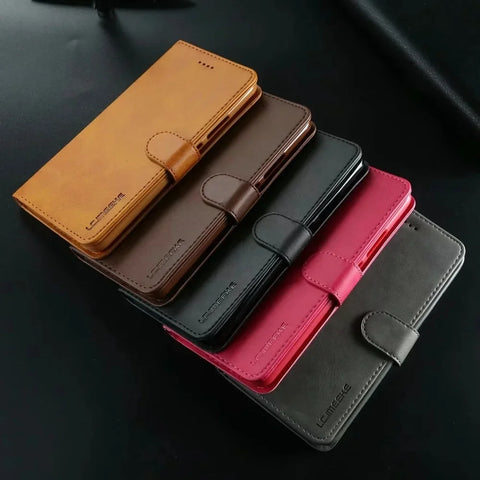 Leather Wallet Case for S24 S23 S22 S21