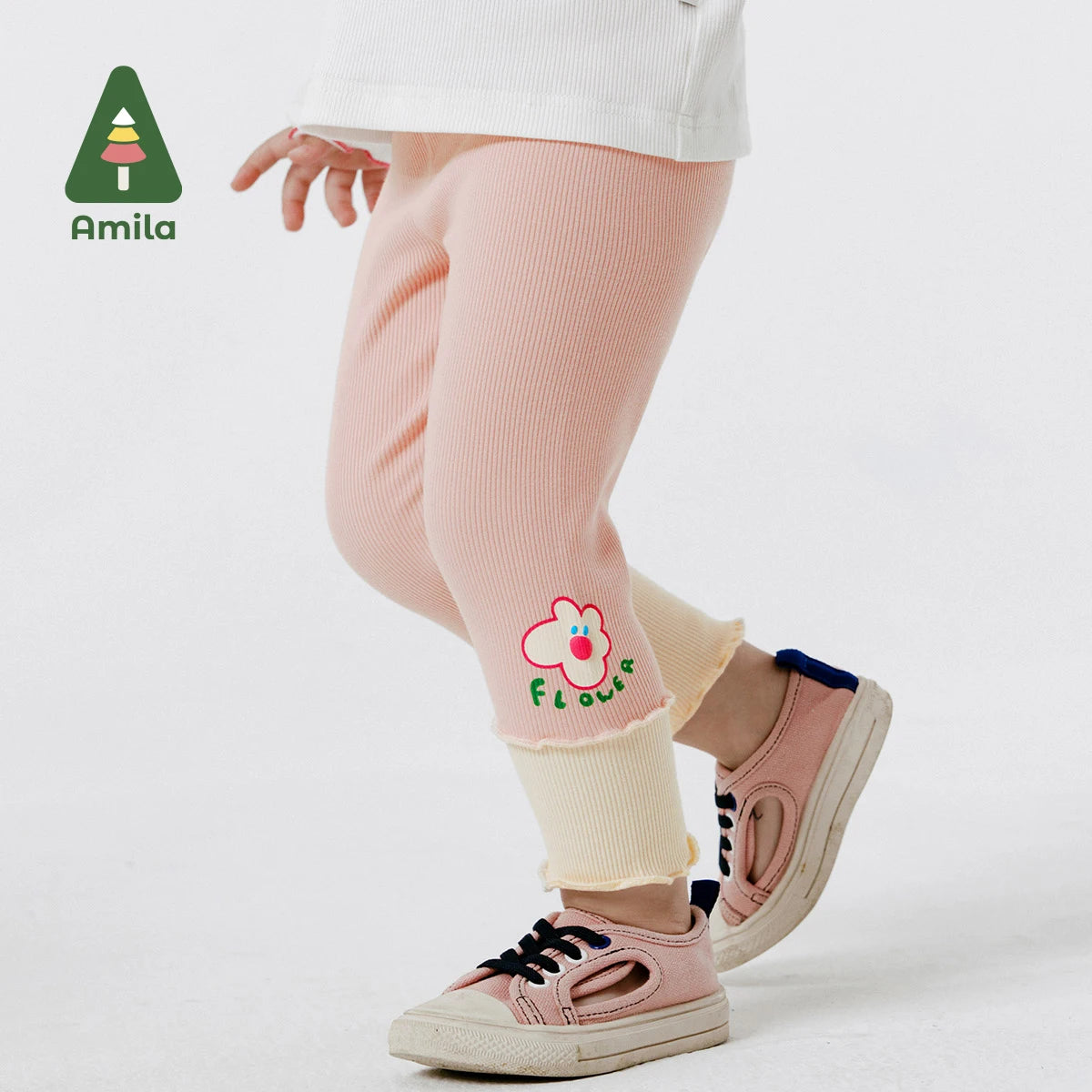 New Patchwork Elastic Breathable Soft Comfortable Printing Girls‘ Leggings