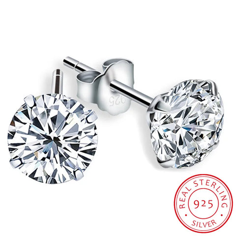 Carat D Color Moissanite Ear Stud Earrings For Women