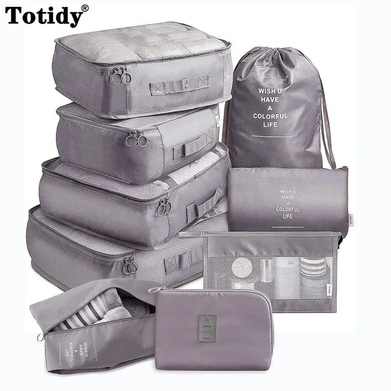 9 pieces Set Travel Organizer Storage Bags