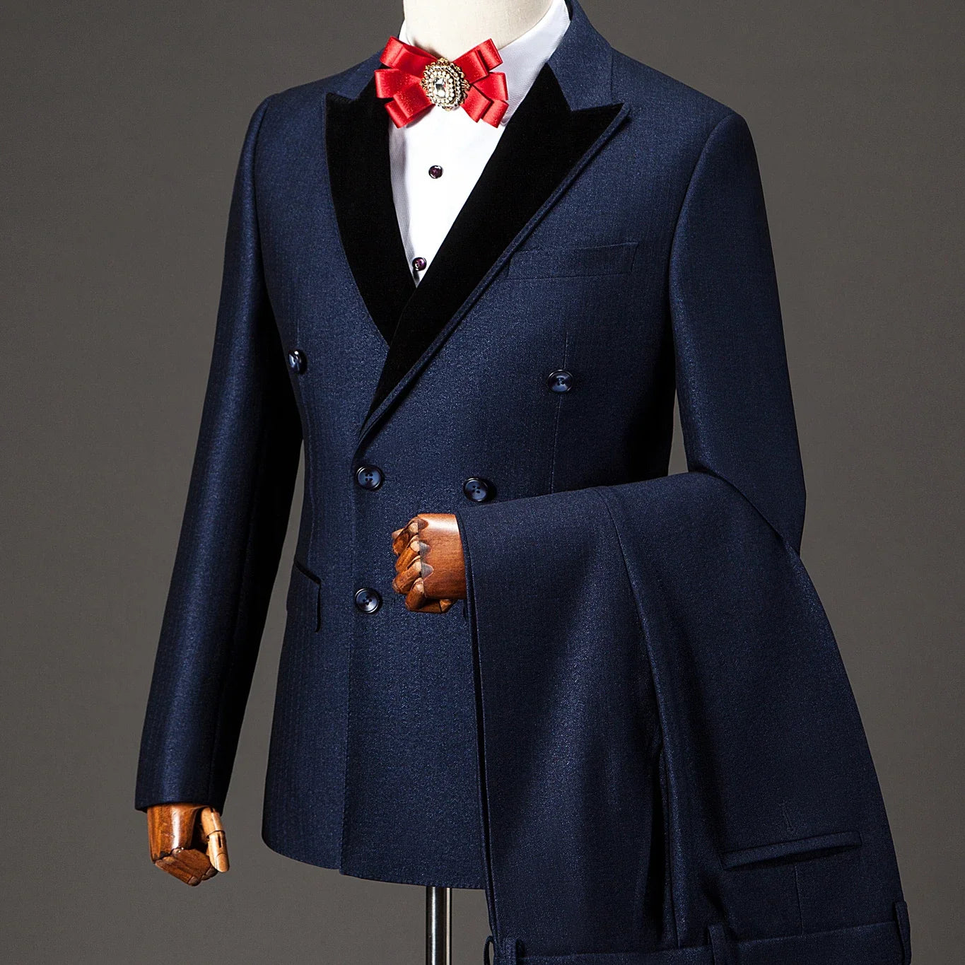 Navy Blue Two-Piece Suits for Men