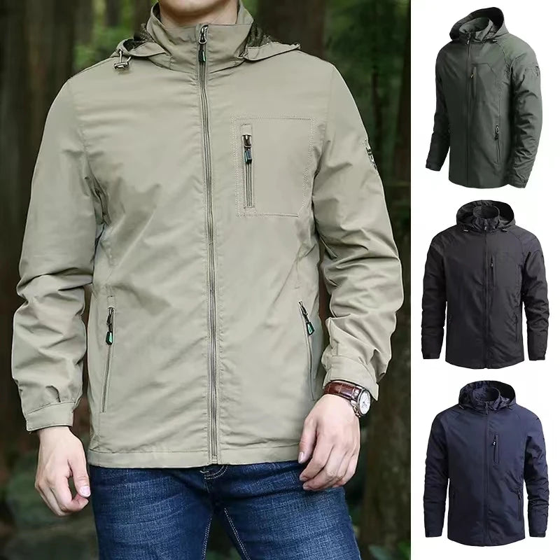 Men Jackets Outdoors Windbreaker Outerwear