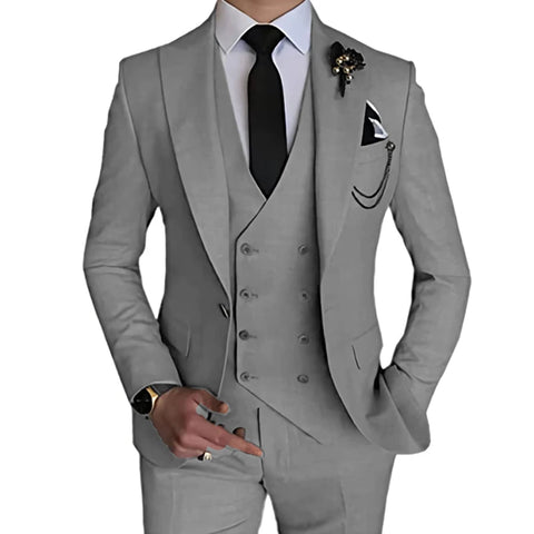 Wedding Suit Coat Pants Vest 3 Pcs Set Dress Blazers Jacket Trousers