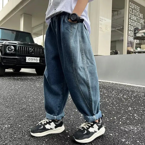 Years Kids Trousers Boys Pants Boy's Child Baggy Summer Clothes Teenager