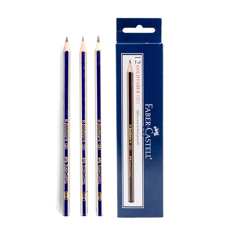 Faber Castell 1221 10Pcs Wooden Sketch Pencil Set Professional Drawing Writing Sketch Pencils Art Painting Stationery