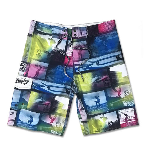 New Swimwear Men Swim Beach Shorts Mens Swimming Trunks Swimsuit Man bermuda Beachwear Surf Board Bathing Suit Pocket Badeshorts