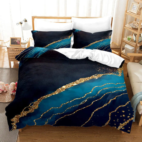 Marble Patterns Printed Bedding Set