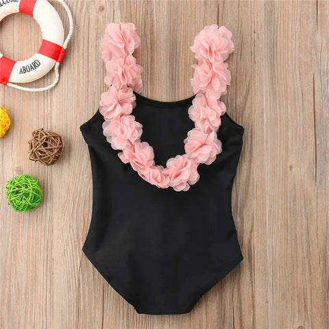 Baby Girls Swimwear Toddler Kids Swimsuit Bikini Flower Girls 2424 Summer Beachwear Backless Children Bathing Suit 1 2 3 4 Years