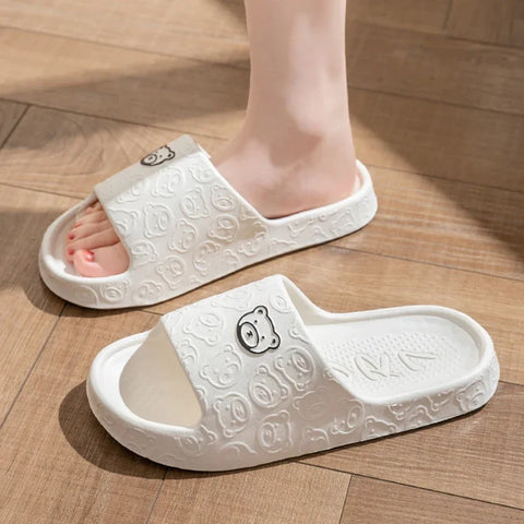 Fashion Summer Couple Non-slip Flat Slides Lithe Thin Seabeach Sandals Men Women Casual Slippers Ladies' Home Indoor Flip Flops