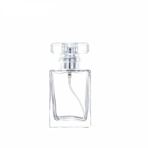 Perfume Separate Bottle Square Clear Portable Black Lid