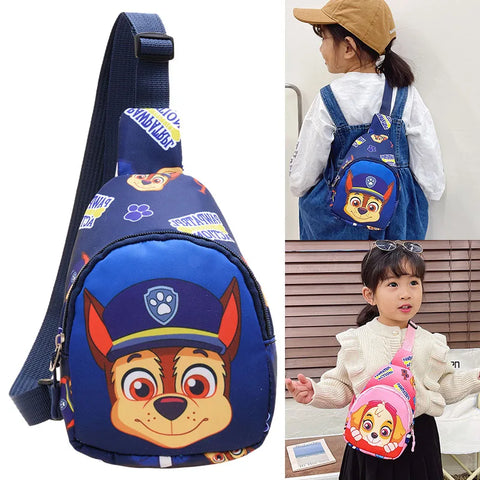 Paw Patrol Children's Chest Bag Cartoon Backpack Kids Outdoor Casual Shoulder Bags Anime Chase Skye Cross bag Children Toy Gifts