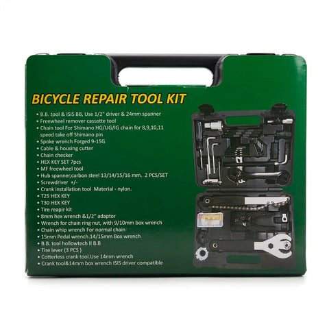 Bicycle Service Tool Kit Multiple Function Crank BB Bottom Bracket Hub Freewheel Pedal Spoke Chain Service