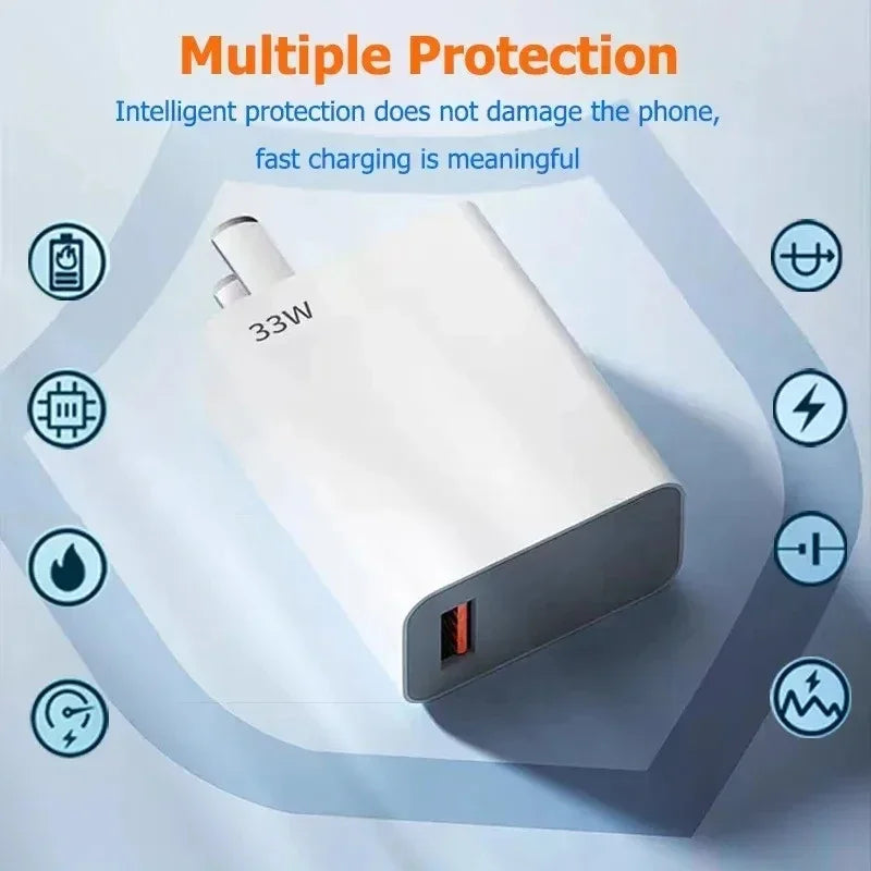 33W USB Fast Charger Mobile Phone Charger Adapter