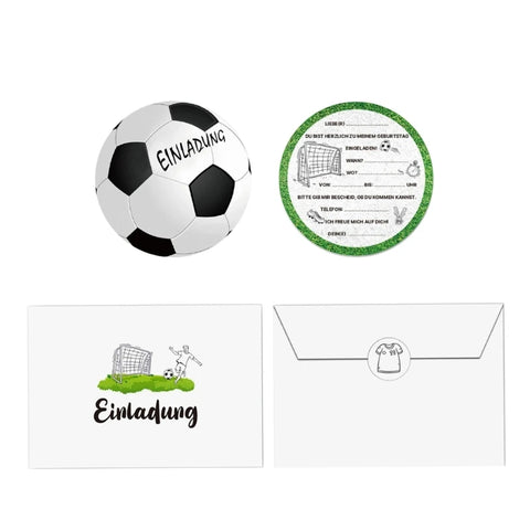 Soccer Themed Birthday Invitations, Set of 12PCS Unique German Football Invitation Card for Boys and Girls