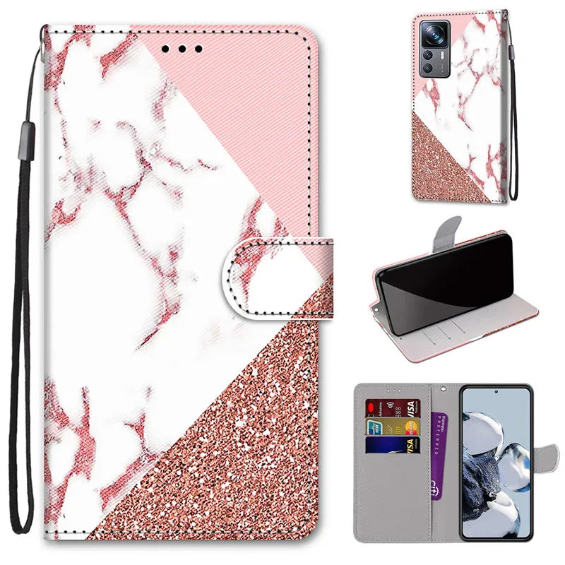 Flower Pattern Flip Case For Samsung Galaxy