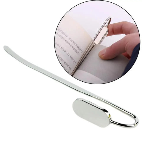 Creactive Swan Neck Oval Metal Book Marker Hanger Clip Reading Page Holder Zinc Alloy Bookmark Stationery Office Supply Gift