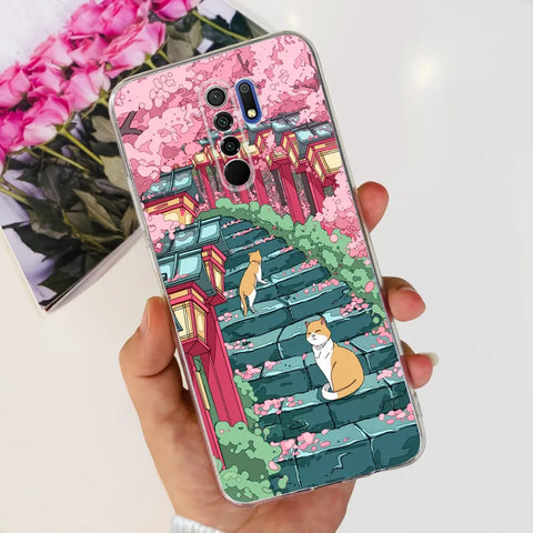 For Xiaomi Redmi 9 Prime Case Fashion Marble Soft Silicone Transparent Phone Back Cover For Xiaomi Redmi 9 Bumper on Redmi9 Capa