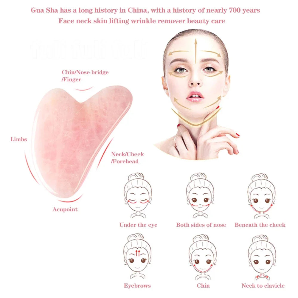 Face Massagers gua sha Natural Stone guasha Beauty Tool Facial Lift Up