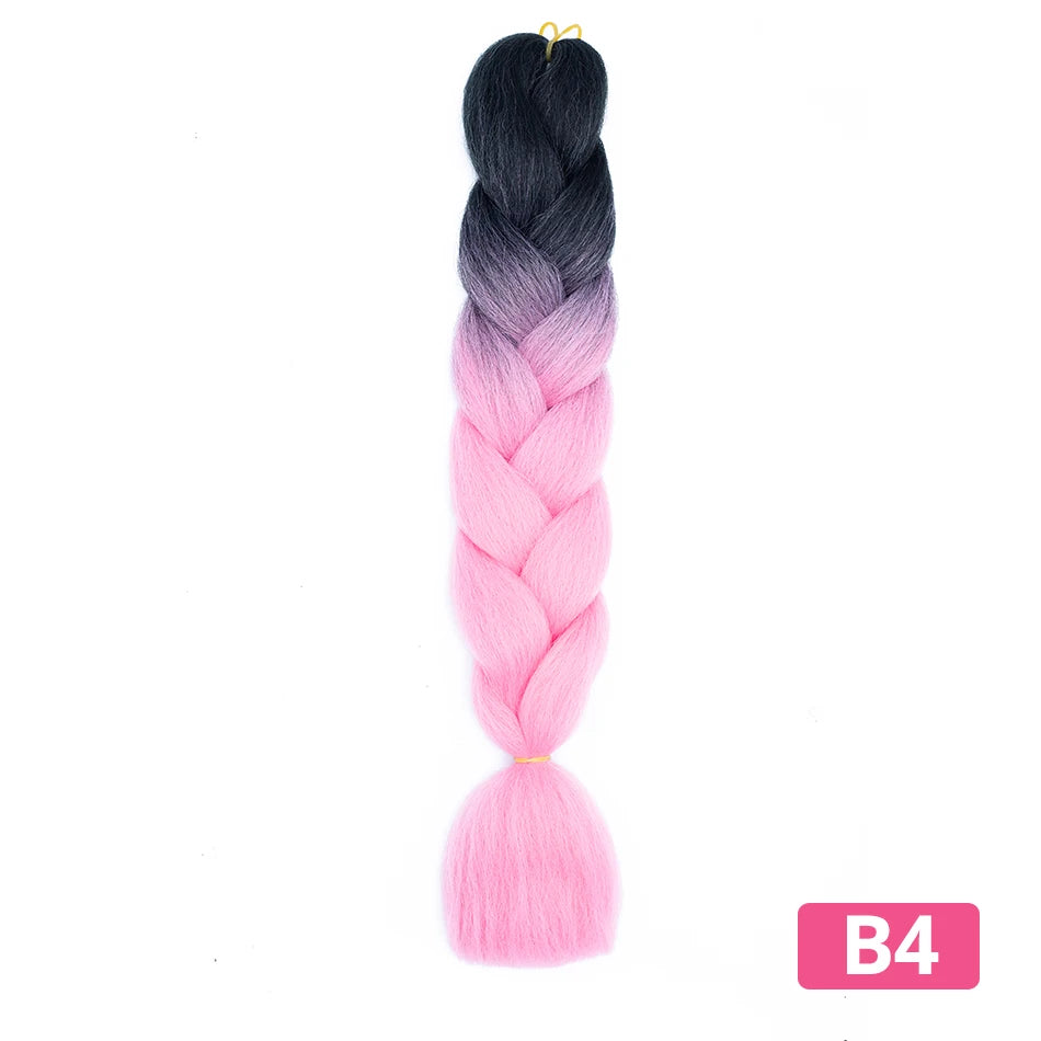 Colorful Hair for Braids Synthetic Braiding Hair Extensions for Girls Jumbo Braid Hair for Crochet Box Expression Braiding Hair