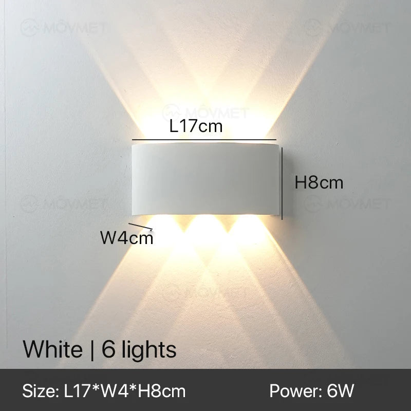 LED Wall Lamps Outdoor Plastic ABS IP65 Waterproof with Bathroom Aisle Garden Courtyard Living room Hotel Balcony 110-220V