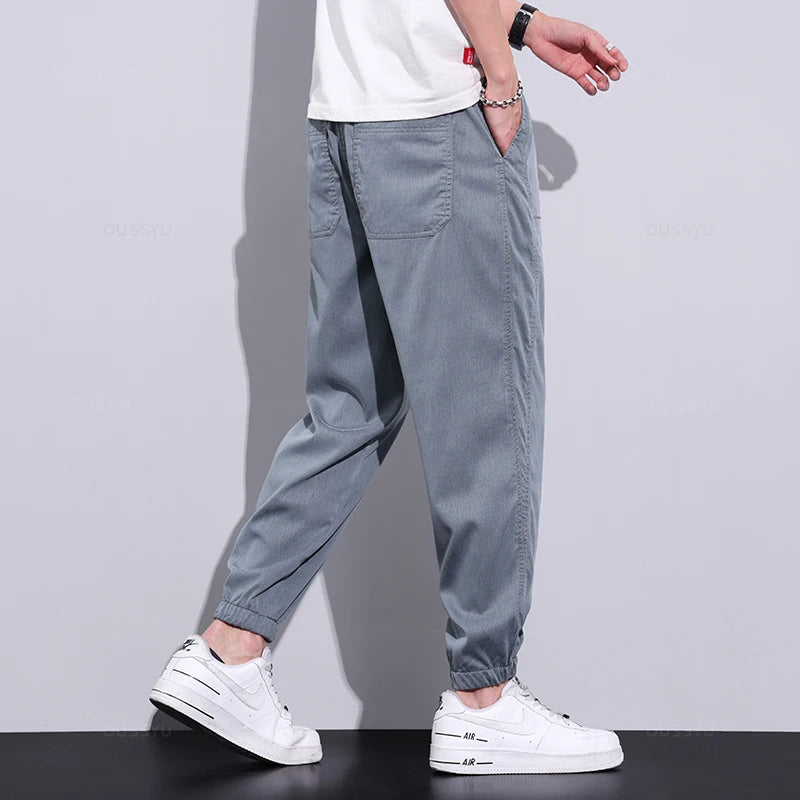 Men's Cargo Casual Pants Summer Thin Jogger Sweatpants